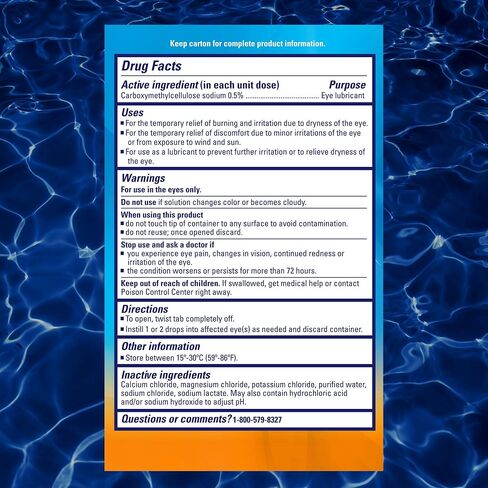 TheraTears Dry & Tired Preservative-Free Eye Drops for Dry Eye Relief and Daily Eye Care, 30 Single-Use Vials in Kuwait