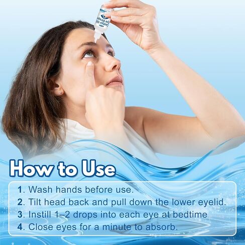 قطرات زيت الخروع للعين - ترطيب عميق وتخفيف مهدئ للعيون الجافة والمتهيجة والحكة والمتعبة | زيت الخروع العضوي المضغوط على البارد بنسبة 100% - 0.68 أونصة سائلة in Kuwait