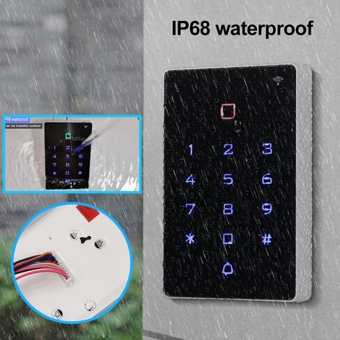 Premium Smart APP Unlocking Access Control System Kit, IP68 Fully Waterproof Electric Door Lock, APP Control/ 600lbs Magnetic Lock/DC 12V Power Adapter/Door Bell, Unlocking Logs Traceable in Kuwait