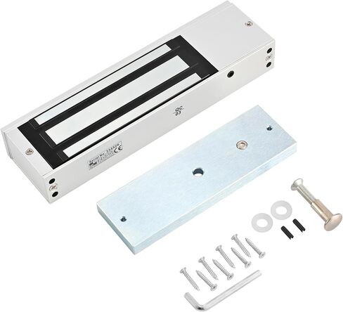 Electromagnetic Door Lock 12V DC Fail-Safe, 1200LBS Heavy-Duty Magnetic Lock, Surface-Mount with ZL Bracket for Metal & Wooden Doors, Office & Commercial Access Contro (E-1200LBS Lock + ZL Bracket) in Saudi Arabia