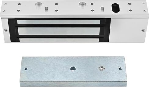 Electromagnetic Door Lock 12V DC Fail-Safe, 1200LBS Heavy-Duty Magnetic Lock, Surface-Mount with ZL Bracket for Metal & Wooden Doors, Office & Commercial Access Contro (E-1200LBS Lock + ZL Bracket) in Saudi Arabia