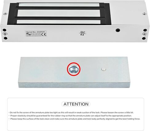 Electromagnetic Door Lock 12V DC Fail-Safe, 1200LBS Heavy-Duty Magnetic Lock, Surface-Mount with ZL Bracket for Metal & Wooden Doors, Office & Commercial Access Contro (E-1200LBS Lock + ZL Bracket) in Saudi Arabia