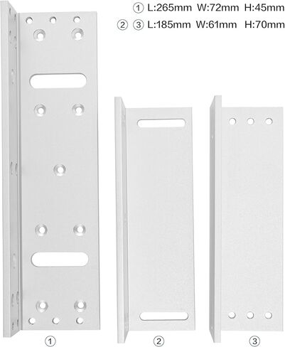 Electromagnetic Door Lock 12V DC Fail-Safe, 1200LBS Heavy-Duty Magnetic Lock, Surface-Mount with ZL Bracket for Metal & Wooden Doors, Office & Commercial Access Contro (E-1200LBS Lock + ZL Bracket) in Saudi Arabia