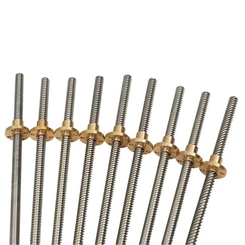 3D Printer T8 Lead Screw, Lead 10mm 12mm 14mm Pitch 2mm Length 100mm to 800mm Stainless Steel Trapezoidal Rod with Brass Nut, 1pcs(Lead 12mm,800mm) in Saudi Arabia