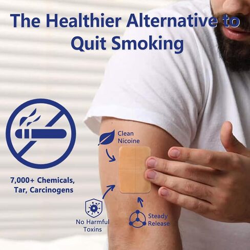 Nicotine Patches Step 1+ (28mg) | Quit Smoking Aid & Quit Smoking Patches | Adjustable 7mg, 14mg, 21mg via Cutting | Multi-Step Use (1,2,3) | 15 Count Transdermal System | Delivered Over 24 Hours in Saudi Arabia
