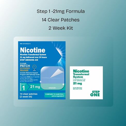 Nicotine Transdermal System Step 1 Stop Smoking Aid 21mg (2 Week kit) in Kuwait