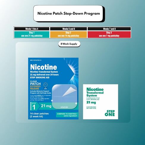 Nicotine Transdermal System Step 1 Stop Smoking Aid 21mg (2 Week kit) in Kuwait