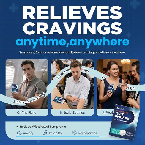 120 قطعة - لصقات نيكوتين 3 مجم (تنطبق على الخطوة 1/الخطوة 2/الخطوة 3)، تساعد على التوقف عن التدخين عبر الجلد لتخفيف الرغبة الشديدة، جرعات مرنة مع علاج بديل النيكوتين سريع المفعول in Kuwait