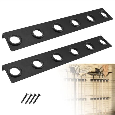 4PCS Trailer Rack,Landscape Truck Trailer Rack,Heavy Duty 6-Tools Hand Rack Landscaping Shovel Holder for Truck Trailers & Garage with Rubber Grommets and Mounting Hardware Accessories in Saudi Arabia