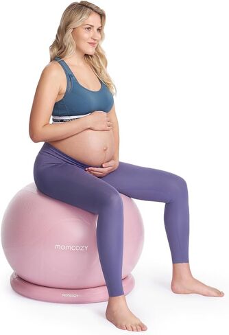 Momcozy BirthEase Maternity Ball Set, Birthing Ball with App Full-Journey Courses, BPA-Free PVC & Anti Burst Exercise Yoga Ball for Maternity, Labor, Physio, Recovery in Saudi Arabia