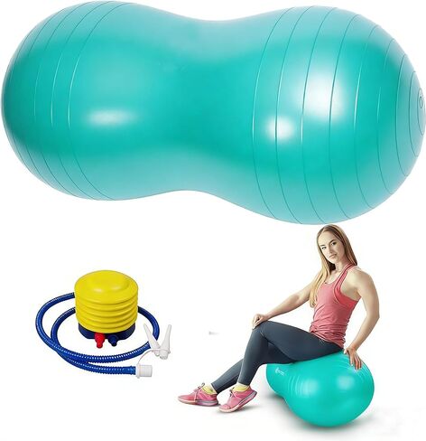 Peanut Ball - Exercise Ball Anti Burst Yoga Ball for Labor Birthing, Physical Therapy for Kids, Core Strength, Flexible Seating, Home & Gym Fintness, Sensory Chair Wiggle Seat for Boys and Girls in Kuwait