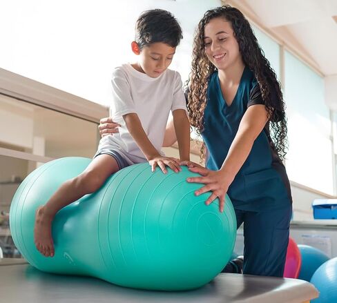 Peanut Ball - Exercise Ball Anti Burst Yoga Ball for Labor Birthing, Physical Therapy for Kids, Core Strength, Flexible Seating, Home & Gym Fintness, Sensory Chair Wiggle Seat for Boys and Girls in Kuwait