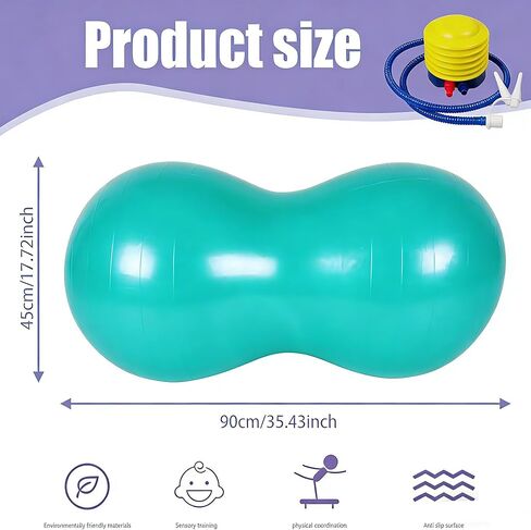 Peanut Ball - Exercise Ball Anti Burst Yoga Ball for Labor Birthing, Physical Therapy for Kids, Core Strength, Flexible Seating, Home & Gym Fintness, Sensory Chair Wiggle Seat for Boys and Girls in Kuwait
