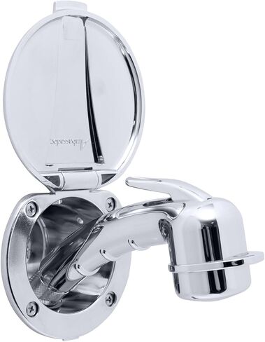 Ambassador Marine Recessed Shower- Chrome Cup & Lid, Small Chrome Sprayer, 6' Stainless Steel Hose - 136-0008-CP-W in Saudi Arabia