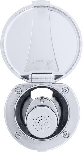 Ambassador Marine Recessed Shower- Chrome Cup & Lid, Small Chrome Sprayer, 6' Stainless Steel Hose - 136-0008-CP-W in Saudi Arabia