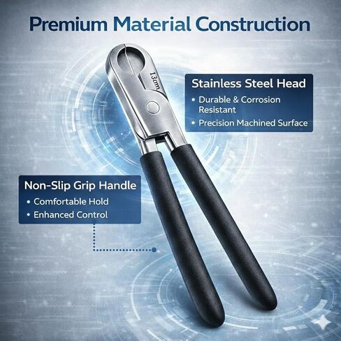 أداة فك غطاء القنينة - مزيل غطاء تجعيد من الفولاذ المقاوم للصدأ لقوارير 13 مم و20 مم، قبضة مريحة، إزالة سدادة ألومنيوم سريعة وآمنة in Kuwait