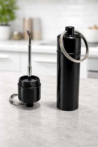 حافظة حامل الفيتامينات المحمولة ومنظم حاوية الزجاجة وتذكير للسفر - أسود in Kuwait