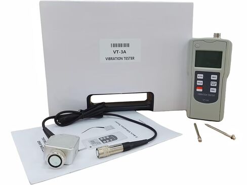 مقياس الاهتزاز الرقمي ثلاثي الأبعاد VT-3A مقياس التسارع الكهرضغطي ثلاثي المحاور مع الإزاحة 0.001-4.000 مم السرعة 0.1-400.0 مم/ثانية التسارع 0.1-400.0 م/ث² الدقة ±5% معيار ISO in Saudi Arabia