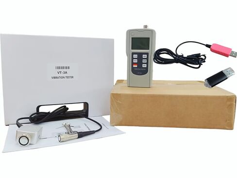 VT-3A Digital 3 Axis Vibration Meter Analyzers with Displacement 0.001-4.000 mm Velocity 0.1-400.0 mm/s Acceleration 0.1-400.0 m/s² Accuracy ±5% Apply USB for Moving Mechanical in Kuwait