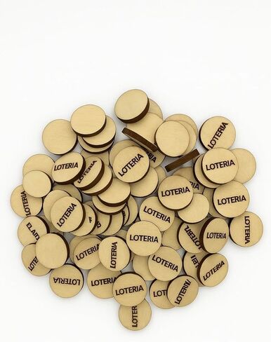 200 of 3/4 inch Loteria Wood Chips for Loteria Game Night or Class Fun in Saudi Arabia