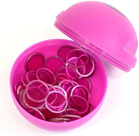 Treasure Gurus Purple Bingo Ball Magnet Wand 100 Player Chips Caller Markers Hard Paper Card Plastic Game Night Accessories in Saudi Arabia