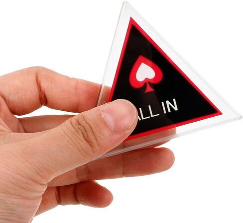 Kisangel 2pcs All in Chip Buttons, Triangle Poker Dealer Button, Double Layer Poker Chips Game for Party Game Night, Home Gatherings in Kuwait