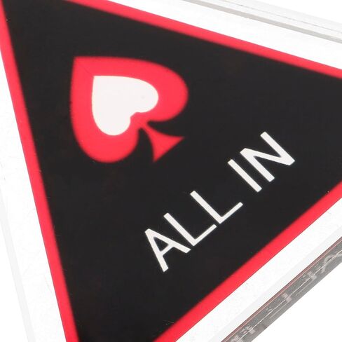 Kisangel 2pcs All in Chip Buttons, Triangle Poker Dealer Button, Double Layer Poker Chips Game for Party Game Night, Home Gatherings in Kuwait