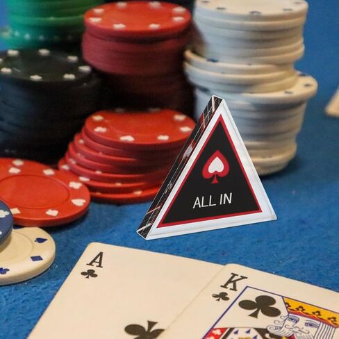 Kisangel 2pcs All in Chip Buttons, Triangle Poker Dealer Button, Double Layer Poker Chips Game for Party Game Night, Home Gatherings in Kuwait