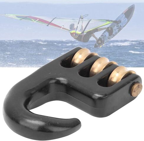 3 Roll Wheel Windsurfing Pulley Hook, Reduces Friction Windsurf Rigging Pulley Hook for Downhauling Windsurf Rigging in Saudi Arabia