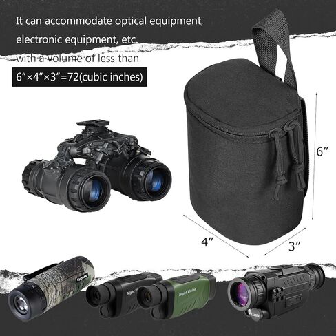 حقيبة NVG التكتيكية - حالة وقائية متوافقة مع MOLLE للرؤية الليلية والعتاد | نايلون 500D متين ، مقاوم للماء ، تخزين مبطن | يناسب PVS14 ، PVS31 ، مناظير والمزيد in Saudi Arabia