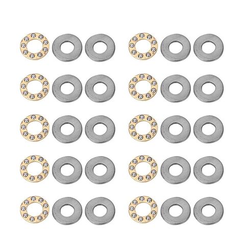 10pcs High Thrust Bearings Miniature Steel with Low Friction Quiet Smooth Rotation for Machinery Manufacturing Equipment Maintenance in Kuwait
