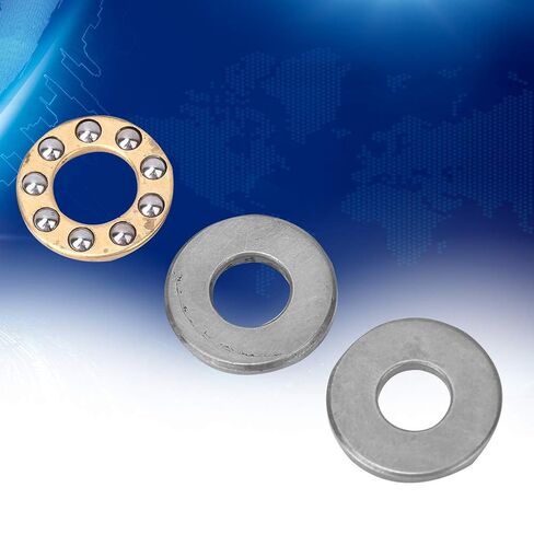 10pcs High Thrust Bearings Miniature Steel with Low Friction Quiet Smooth Rotation for Machinery Manufacturing Equipment Maintenance in Kuwait