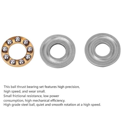10pcs High Thrust Bearings Miniature Steel with Low Friction Quiet Smooth Rotation for Machinery Manufacturing Equipment Maintenance in Kuwait