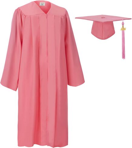 Unisex Matte Graduation Gown Cap Tassel Set 2024 for High School and Bachelor in Kuwait