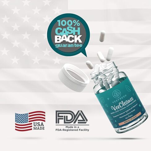 VeeFresh - VeeCleanse Boric Acid Vaginal Suppositories - Vaginal pH Balance Suppositories - Vaginal Odor Control - Feel Fresh, Feminine and Confident in Kuwait