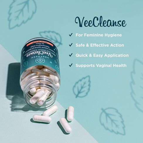 VeeFresh - تحاميل VeeCleanse حمض البوريك المهبلية - تحاميل توازن درجة الحموضة المهبلية - التحكم في رائحة المهبل - تشعر بالانتعاش والأنوثة والثقة in Kuwait