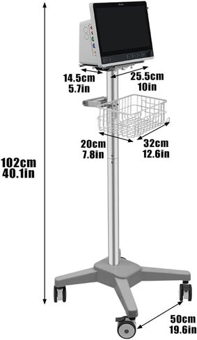 Trolley Featuring One Top Shelf and Four Silent Castors, Constructed from Abs Material. This Versatile Mobile Trolley is Suitable for S and Laboratories in Saudi Arabia