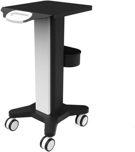 Tablet Cart, Rolling Floor-Standing Support Cart, Fitted with 360° Swivel Castors, Manufactured from Abs Material, Suitable for Laboratories and S,Black in Saudi Arabia