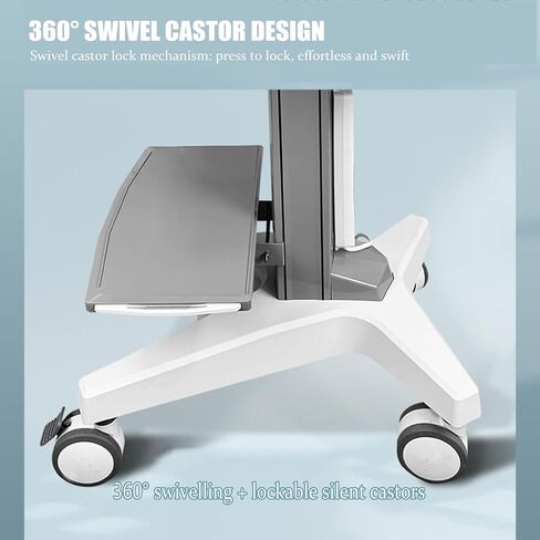 Mobile Trolley Cart, Height Adjustable80-102Cm, Rolling Lab Cart,Fitted with Four Silent Swivel Castors, Suitable for S, Laboratory Storage and Offices in Saudi Arabia