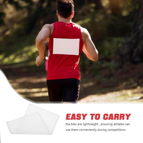KICHOUSE Running Race Bibs with Number Belt Durable Blank Number Bibs for Marathon Track & Field Competitor Numbers Lightweight Reusable 10.43X6.69 in in Saudi Arabia