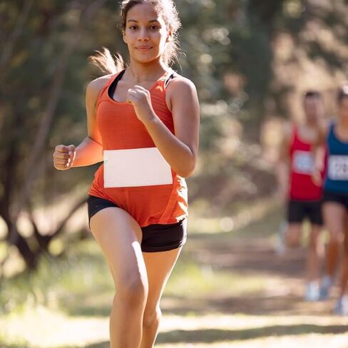 KICHOUSE Running Race Bibs with Number Belt Durable Blank Number Bibs for Marathon Track & Field Competitor Numbers Lightweight Reusable 10.43X6.69 in in Saudi Arabia