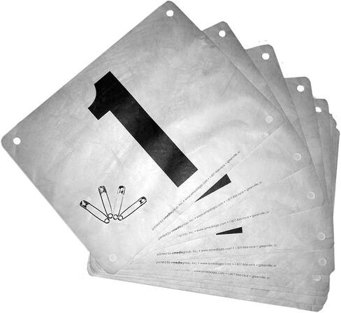 Running Bibs - Safety Pins Included | 7.5x5.75 with Large Numbers for Marathon and Endurance Sports Races in Saudi Arabia