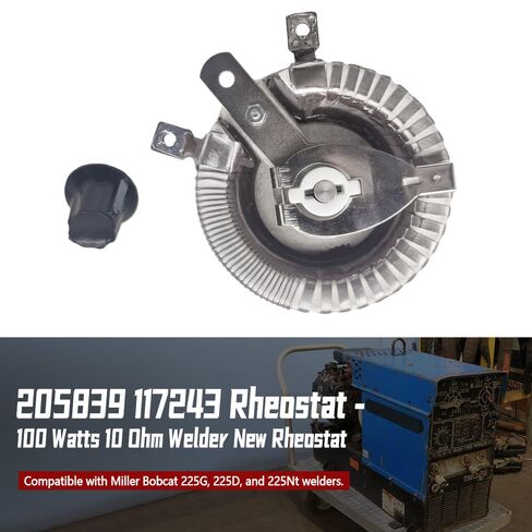 Welding Rheostat, 100 Watts 10 Ohm, Replacement Part# 205839 117243, Compatible with Miller Bobcat 225G 225D 225NT Welder Generator in Saudi Arabia