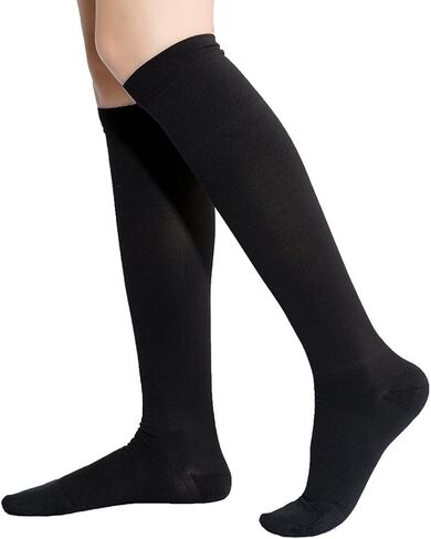 جوارب ضغط TOFLY® (زوج)، دعم قوي من الدرجة 20-30 مم زئبق، غير شفاف، للجنسين، جوارب ضغط عالية للركبة مغلقة من الأمام لعلاج الدوالي، والوذمة، وجبائر الساق، والتمريض، والسفر in Kuwait