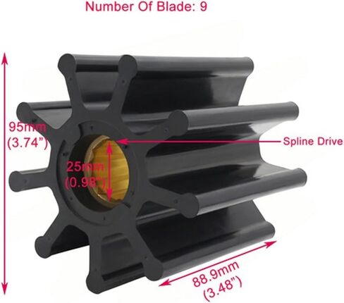 1pc 6760-0001 Flexible Water Pump Impeller for 6760-0001 6760-0003 6760-0008 18-3304 CEF 500145 in Saudi Arabia