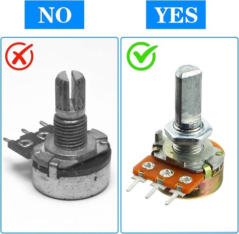 20 Pcs 6mm D Type Potentiometer Control Knobs, Plastic Knob Replacement Set Black Volume Audio Mixer Bass Tone Rotary Knobs for Electric Guitar Speaker Board, DJ Controller Console Knob,16 x 17mm in Saudi Arabia