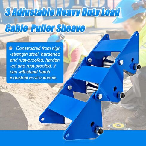 Cable Puller Sheave, Cable Feeding Sheave, Wire Pulling Tools Pulley for Industrial Large-Scale Laying, Heavy-Duty Steel Pulleys Sheave, High-Load Cables Tugger Wire Puller Attachment in Kuwait