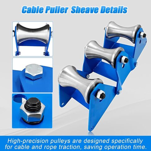 Cable Puller Sheave, Cable Feeding Sheave, Wire Pulling Tools Pulley for Industrial Large-Scale Laying, Heavy-Duty Steel Pulleys Sheave, High-Load Cables Tugger Wire Puller Attachment in Kuwait