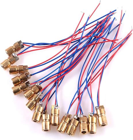30 Packs Laser Diodes, Mini Red Laser Diodes Lasers, 5V, 650nm, 5mW, Red Dot Laser Heads with Leads, Outer Diameter of The Head 6mm in Saudi Arabia