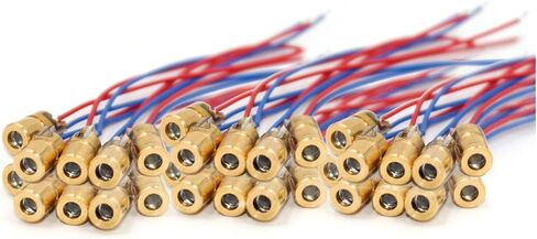 30 Packs Laser Diodes, Mini Red Laser Diodes Lasers, 5V, 650nm, 5mW, Red Dot Laser Heads with Leads, Outer Diameter of The Head 6mm in Saudi Arabia